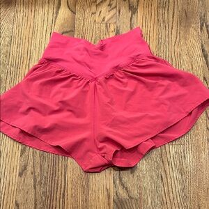 aerie V-Waist Athletic Shorts in Bright Pink